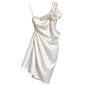 Clover And Sloane One Shoulder Dress with Flowers